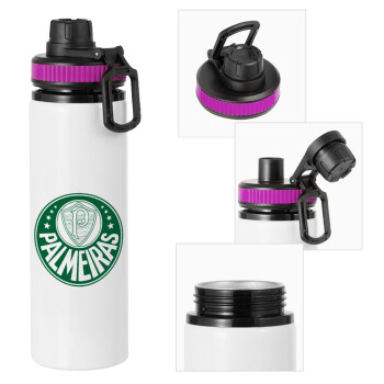 Palmeiras, Metallic water bottle with safety lid, 850ml aluminum