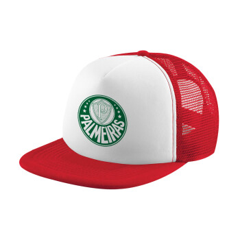 Palmeiras, Καπέλο Soft Trucker με Δίχτυ Red/White 