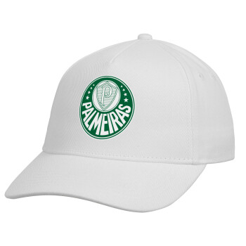 Palmeiras, Καπέλο παιδικό Baseball, 100% Βαμβακερό, Λευκό