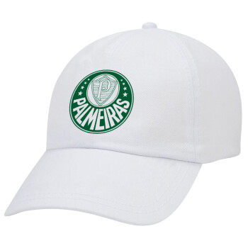 Palmeiras, Καπέλο Ενηλίκων Baseball Λευκό 5-φύλλο (POLYESTER, ΕΝΗΛΙΚΩΝ, UNISEX, ONE SIZE)
