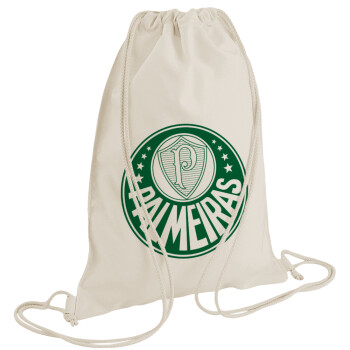 Palmeiras, Τσάντα πλάτης πουγκί GYMBAG natural (28x40cm)