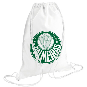 Palmeiras, Τσάντα πλάτης πουγκί GYMBAG λευκή (28x40cm)