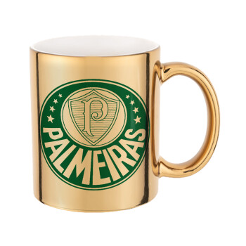 Palmeiras, Κούπα κεραμική, χρυσή καθρέπτης, 330ml