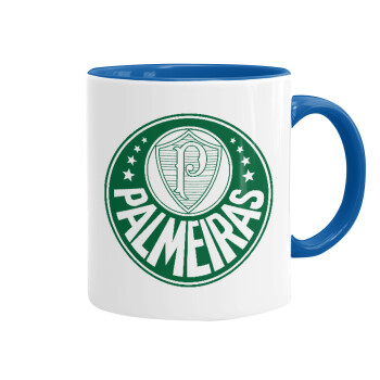 Palmeiras, Mug colored blue, ceramic, 330ml