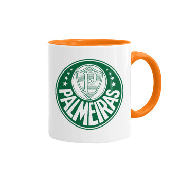 Palmeiras, Mug colored orange, ceramic, 330ml