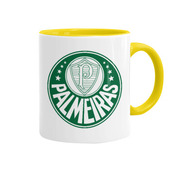 Palmeiras, Mug colored yellow, ceramic, 330ml