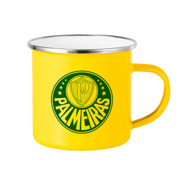 Palmeiras, Yellow Enamel Metallic Cup 360ml