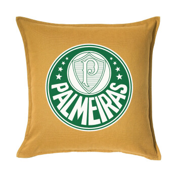 Palmeiras, Μαξιλάρι καναπέ Κίτρινο 100% βαμβάκι, περιέχεται το γέμισμα (50x50cm)