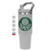 GREY color, 890ml (30oz) stainless Steel Tumbler with Handle