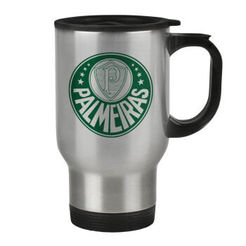 Palmeiras, Stainless steel travel mug with lid, double wall 450ml
