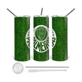 Palmeiras, Tumbler stainless steel 600ml, with metal straw & cleaning brush