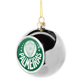 Palmeiras, Στολίδι Χριστουγεννιάτικη μπάλα δένδρου Ασημένια 8cm
