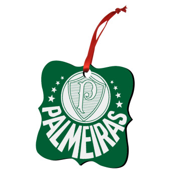 Palmeiras, Christmas ornament polygon wooden 7.5cm