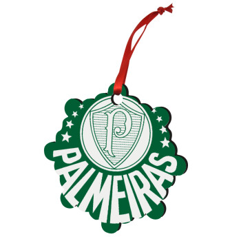 Palmeiras, Christmas ornament snowflake wooden 7.5cm