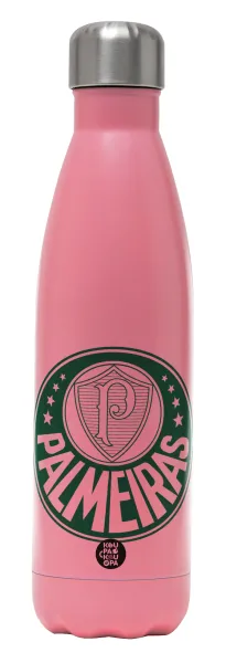 Palmeiras — Μεταλλικό παγούρι θερμός Ροζ Ματ (Stainless steel), διπλού τοιχώματος, 500ml