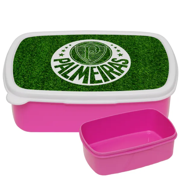 Palmeiras — ΡΟΖ παιδικό δοχείο φαγητού (lunchbox) πλαστικό (BPA-FREE) Lunch Βox M18 x Π13 x Υ6cm