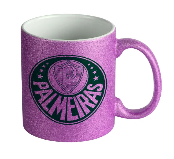 Palmeiras — Κούπα Μωβ Glitter που γυαλίζει, κεραμική, 330ml