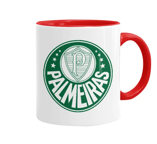 Palmeiras — Κούπα χρωματιστή κόκκινη, κεραμική, 330ml