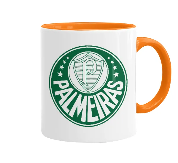Palmeiras — Mug colored orange, ceramic, 330ml