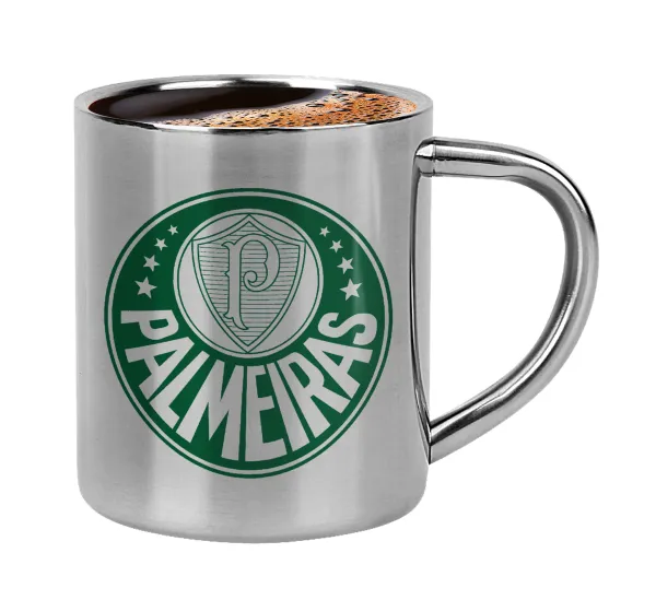 Palmeiras — Double-wall metal cup for espresso (220ml)