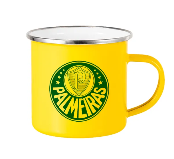 Palmeiras — Yellow Enamel Metallic Cup 360ml