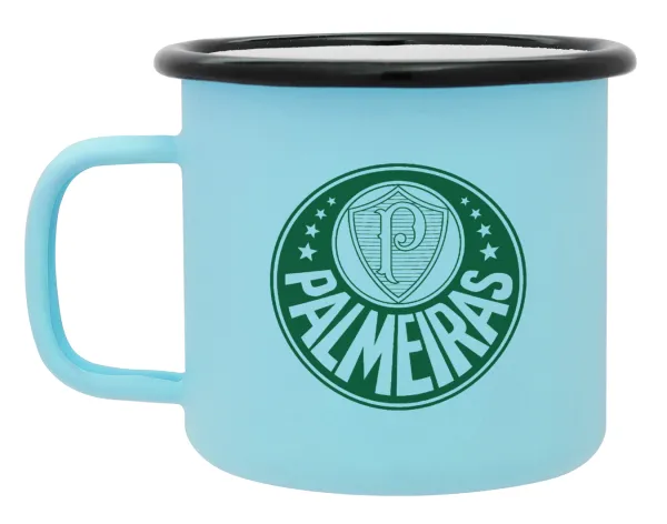Palmeiras — Κούπα Μεταλλική εμαγιέ ΜΑΤ σιέλ 360ml