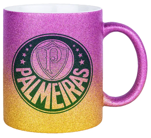 Palmeiras — Κούπα Χρυσή/Ροζ Glitter, κεραμική, 330ml