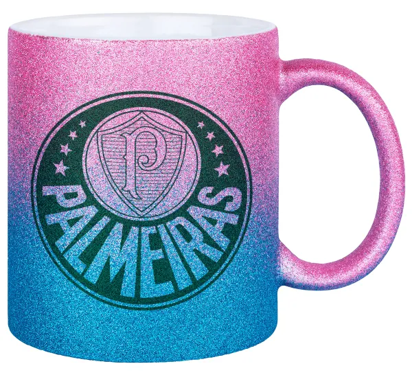 Palmeiras — Κούπα Χρυσή/Μπλε Glitter, κεραμική, 330ml