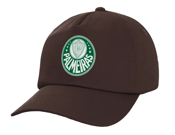 Palmeiras — Adult Baseball Cap, 100% Cotton, Chocolate (COTTON, ADULT, UNISEX, ONE SIZE)
