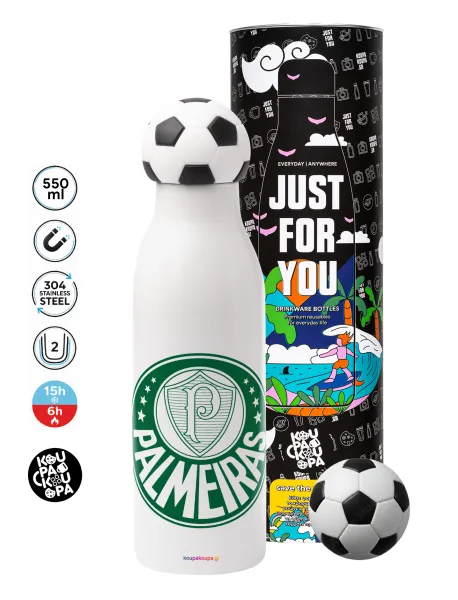 Palmeiras — Soccer Metal mug thermos, double wall, 550ml