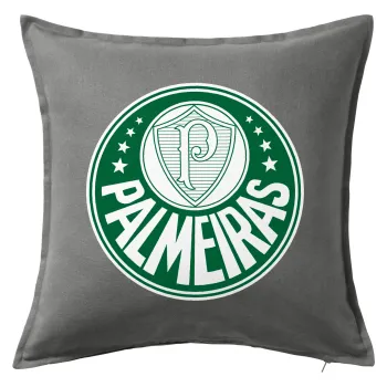 Palmeiras, Μαξιλάρι καναπέ Γκρι 100% βαμβάκι, περιέχεται το γέμισμα (50x50cm)