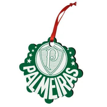 Palmeiras, Christmas ornament snowflake wooden 7.5cm