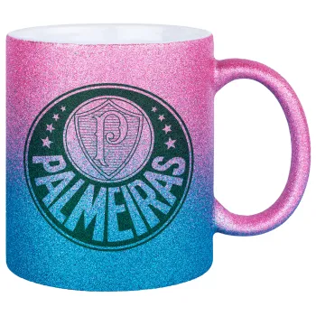 Palmeiras, Κούπα Χρυσή/Μπλε Glitter, κεραμική, 330ml