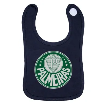 Palmeiras, Σαλιάρα με Σκρατς 100% Organic Cotton Μπλε (0-18 months)