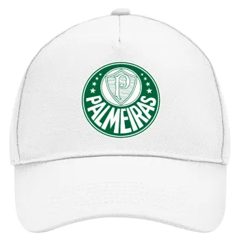 Palmeiras, Adult Baseball Cap, Drill, White (100% COTTON, ADULT, UNISEX, ONE SIZE)