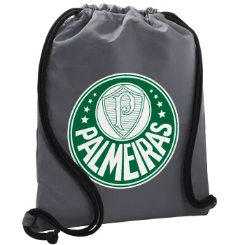 Palmeiras, Backpack pouch GYMBAG GREY, with pocket (40x48cm) & thick cords
