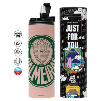 Palmeiras, Tumbler stainless steel PINK 600ml