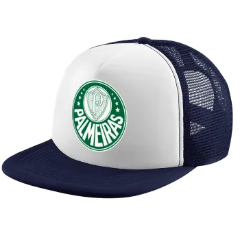Palmeiras, Καπέλο Ενηλίκων Soft Trucker με Δίχτυ Dark Blue/White (POLYESTER, ΕΝΗΛΙΚΩΝ, UNISEX, ONE SIZE)