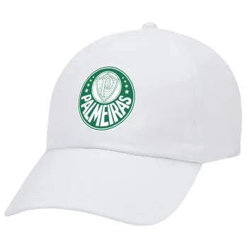 Palmeiras, Καπέλο Ενηλίκων Baseball Λευκό 5-φύλλο (POLYESTER, ΕΝΗΛΙΚΩΝ, UNISEX, ONE SIZE)