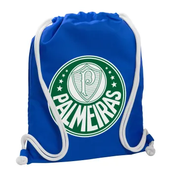 Palmeiras, Backpack pouch GYMBAG Blue, with pocket (40x48cm) & thick cords