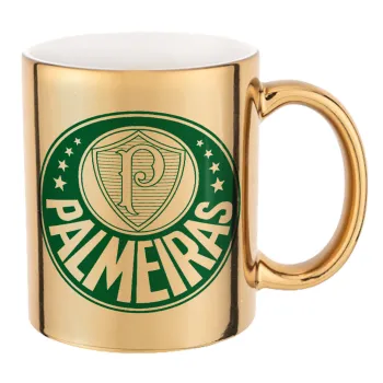 Palmeiras, Mug ceramic, gold mirror, 330ml