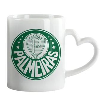Palmeiras, Mug heart handle, ceramic, 330ml
