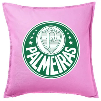 Palmeiras, Μαξιλάρι καναπέ ΡΟΖ 100% βαμβάκι, περιέχεται το γέμισμα (50x50cm)