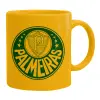 Ceramic coffee mug yellow, 330ml