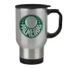 Stainless steel travel mug with lid, double wall 450ml