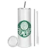Tumbler stainless steel 600ml, with metal straw & cleaning brush