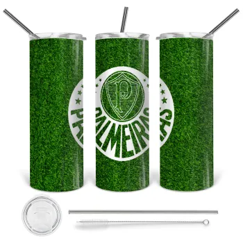 Palmeiras, Tumbler stainless steel 600ml, with metal straw & cleaning brush
