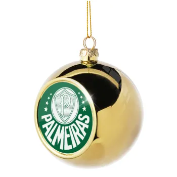 Palmeiras, Golden Christmas tree ball ornament 8cm