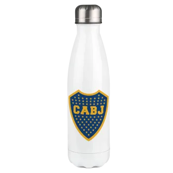 Club Atlético Boca Juniors, Metal mug thermos White (Stainless steel), double wall, 500ml