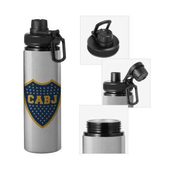 Club Atlético Boca Juniors, Metallic water bottle with safety cap, 850ml aluminum